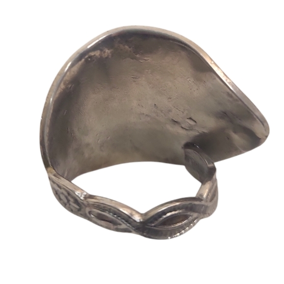 Silverplated Saddle Spoon Ring - Picture 2 of 6